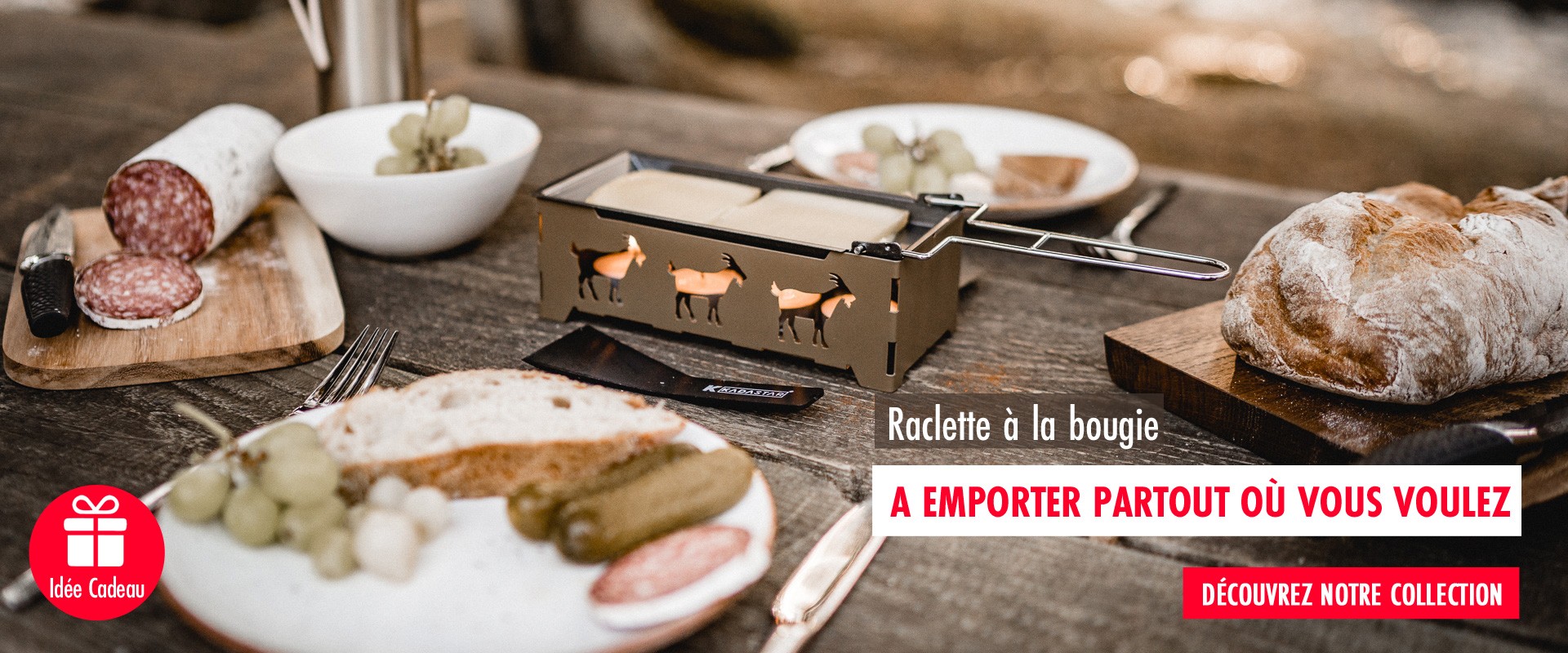 Appareil à Raclette Individuelle Bougie 16cm Noir